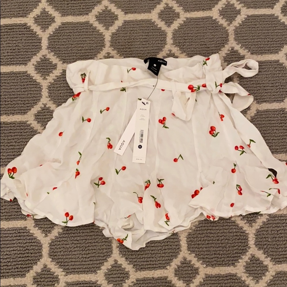 White cherry shorts from Bloomingdales